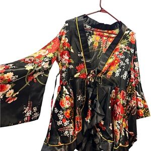Floral Kimono Style Top Small